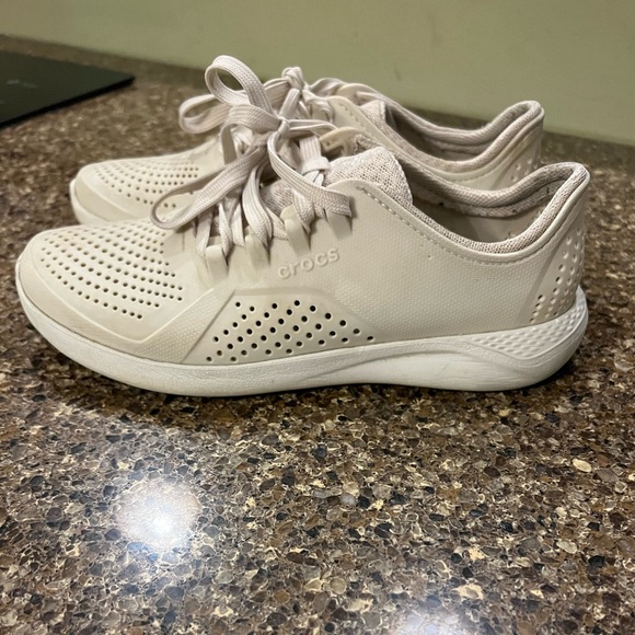CROCS Shoes - Crocs womens size 9 lace up and color is beige.. so comfortable.. waterproof